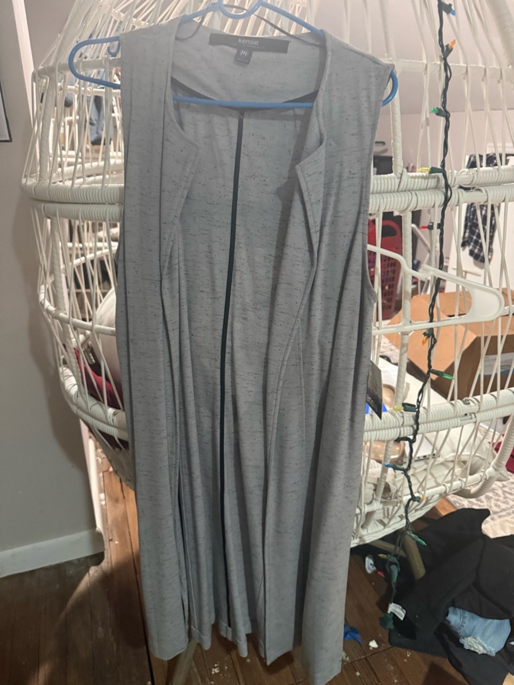 Kensie Medium Grey open vest